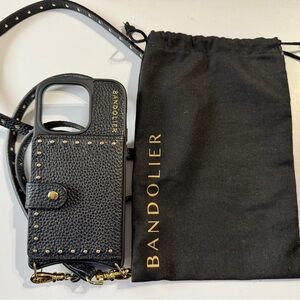 Bandolier Black iPhone 14 Pro Case with Gold Accents